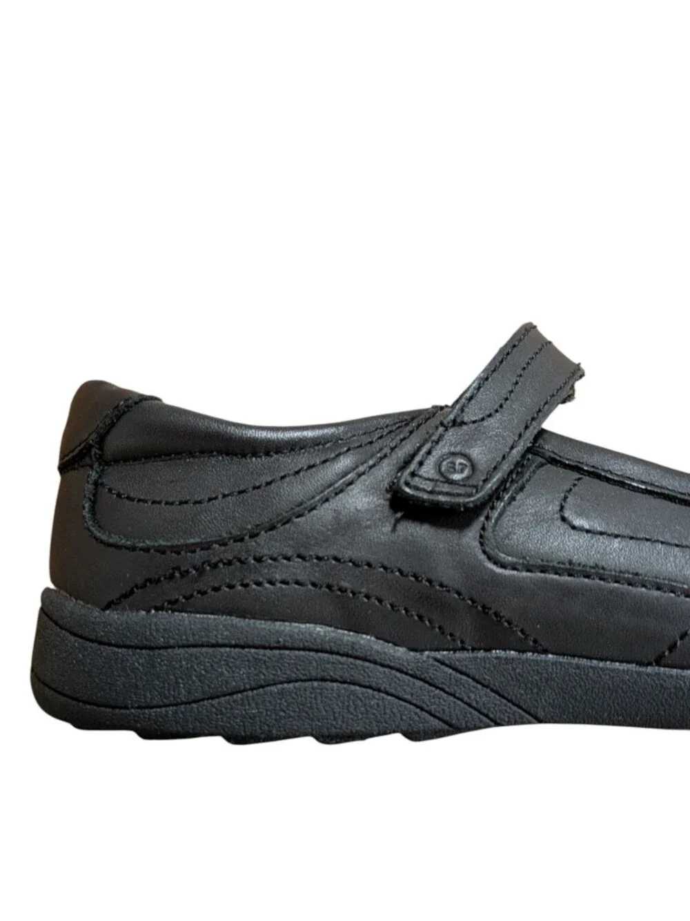 Stride Rite Claire Black Leather Mary Jane Flats Size 3.5